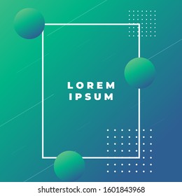 gradient green Abstract Minimal Geometric Vector Multicolored Background With Shadow, dots and lines. Dynamic shapes composition. Eps 10 vector