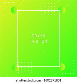 gradient green Abstract Minimal Geometric Vector Multicolored Background With Shadow, dots and lines. Dynamic shapes composition. Eps 10 vector