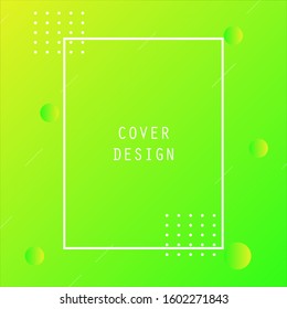gradient green Abstract Minimal Geometric Vector Multicolored Background With Shadow, dots and lines. Dynamic shapes composition. Eps 10 vector