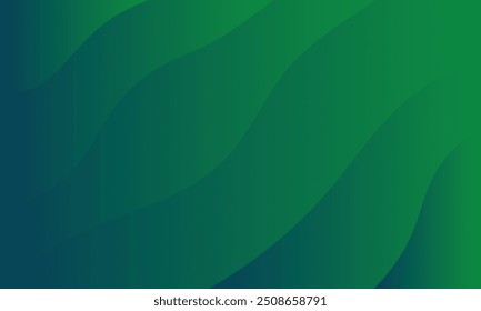 Gradient Green Background with Delicate Striped Waves