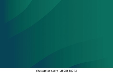 Gradient Green Background with Delicate Striped Waves