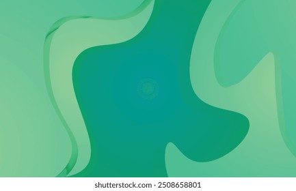 Gradient Green Background with Delicate Striped Waves