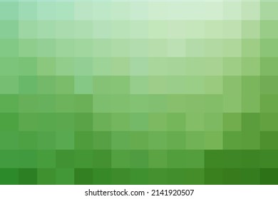 Gradient green background. Geometric texture of light green squares. Abstract grass backdrop. The substrate for branding, calendar, postcard, screensaver, wallpaper, poster, banner, cover, website
