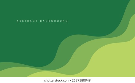 Gradient green background with smooth curves