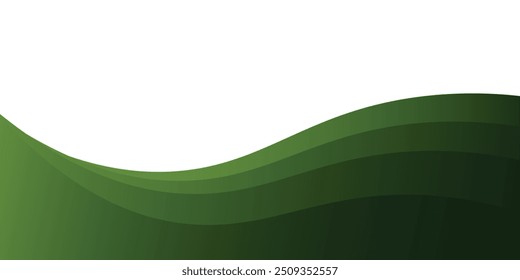 Gradient green background with waving line. best gradient abstract