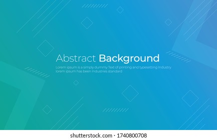 Gradient green blue abstract geometric background Free Vector