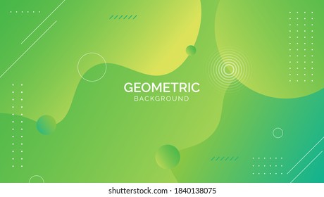 Gradient green blue abstract geometric background