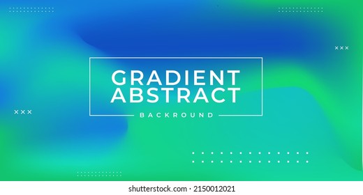 Gradient Green Blue Abtract Background