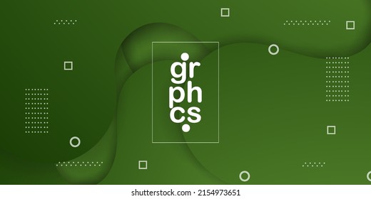 fondo de color verde degradado con formas fluidas.Papel de pantalla 3d.ilustración vectorial Eps10