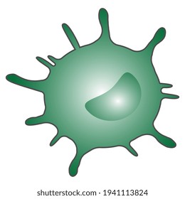 Gradient green dendritic cell, acquired immunity