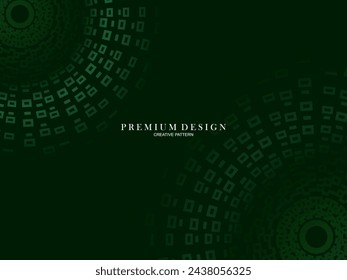 Fondo premium geométrico de bloque plano verde degradado.