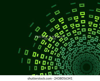 Gradient green flat block geometric premium background.