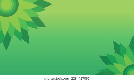 gradient green flower background illustration