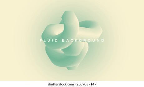 Diseño de Vector de fondo abstracto fluido de onda pastel verde degradado
