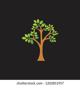 gradient green plant symbol vector