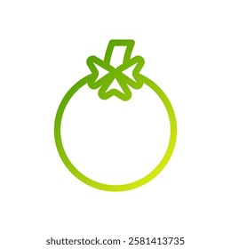 Gradient Green Tomato Icon Graphic Illustration
