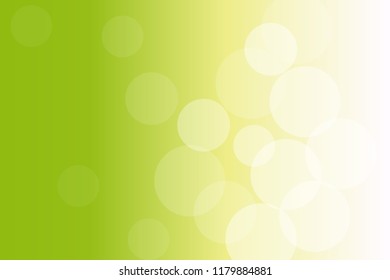Gradient Green and Yellow Bokeh Background with light at right