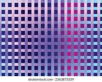 Gradient grid blue, purple, and pink colored decorative vector background illustration isolated on landscape horizontal template design. Simple concept poster wallpaper backdrop.