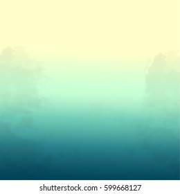 Gradient and grunge texture background, green and yellow color, vintage color style, abstract background and copy space, vector illustration
