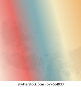 Gradient and grunge texture background, red blue and orange  color, vintage color style,  abstract background and copy space, vector illustration