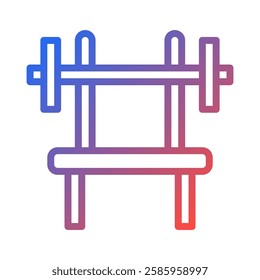 Gradient Gym Barbell Weightlifting Equipment Icon