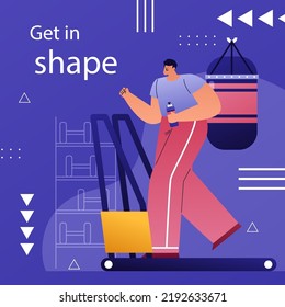 Gradient Gym And Fitness Design Template Vector Illustration