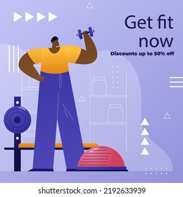 Gradient Gym And Fitness Design Template Vector Illustration