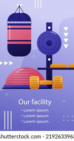 Gradient Gym And Fitness Design Template Vector Illustration