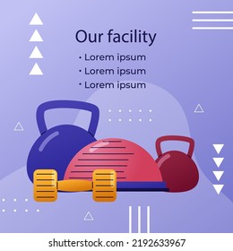 Gradient Gym And Fitness Design Template Vector Illustration