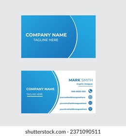 Gradient gym training horizontal business card template design