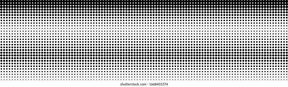 Gradient halftone. Abstract gradient background of black dots. Vector illustration.
