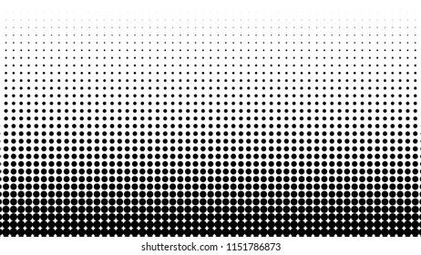 Gradient halftone. Abstract halftone background. Vector illustration. Black circles.