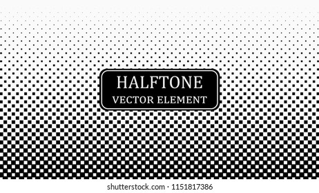 Gradient halftone. Abstract halftone background. Vector illustration. Black circles.