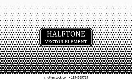 Gradient halftone. Abstract halftone background. Vector illustration. Black circles.