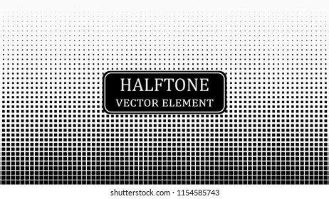 Gradient halftone. Abstract halftone background. Vector illustration. Black circles.