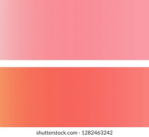 Gradient halftone. Abstract texture in yellow red and soft pink colors.