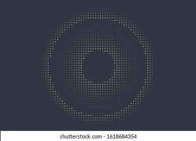 Gradient Halftone Background, Pop Art Template, Circles Overlay Wave Texture Vector Pattern