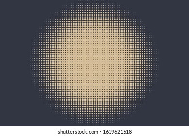 Gradient Halftone Background, Pop Art Template, Circles Overlay Wave Texture Vector Pattern