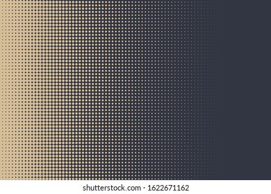 Gradient Halftone Background, Pop Art Template, Circles Overlay Wave Texture Vector Pattern