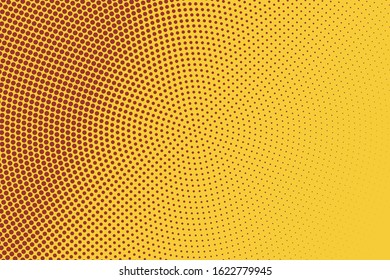 Gradient Halftone Background, Pop Art Template, Circles Overlay Wave Texture Vector Pattern