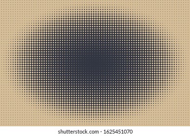 Fondo de semitono de degradado, plantilla de arte pop, patrón vectorial de ondulación de ondulación de círculos
