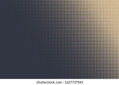 Gradient Halftone Background, Pop Art Template, Circles Overlay Wave Texture Vector Pattern