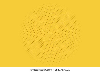 Fondo de semitono de degradado, plantilla de arte pop, patrón vectorial de ondulación de ondulación de círculos