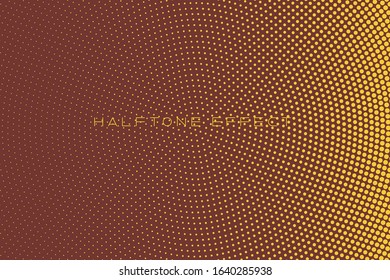Fondo de semitono de degradado, plantilla de arte pop, patrón vectorial de ondulación de ondulación de círculos