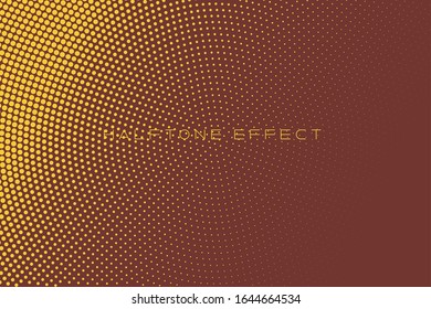 Gradient Halftone Background, Pop Art Template, Circles Overlay Wave Texture Vector Pattern