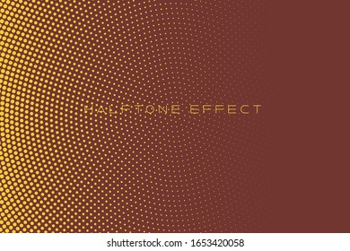 Gradient Halftone Background, Pop Art Template, Circles Overlay Wave Texture Vector Pattern