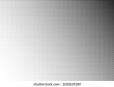 Gradient Halftone Background. Fade Abstract Backdrop. Points Distressed Texture. Black and White Vintage Overlay. Vector illustration