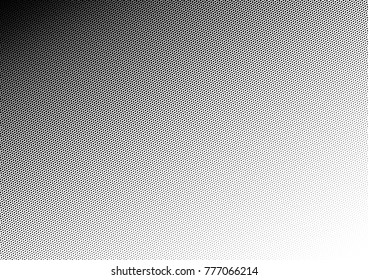 Gradient Halftone Background. Points Abstract Pattern. Fade Grunge Overlay. Black and White Dotted Backdrop. Vector illustration