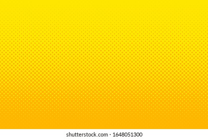 Gradient Halftone Background, Pop Art Design. Colorful Comic Pattern. Yellow Halftone Texture. EPS 10