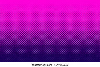 Gradient Halftone Background, Pop Art Design. Colorful Comic Pattern. Pink Blue Halftone Texture. EPS 10